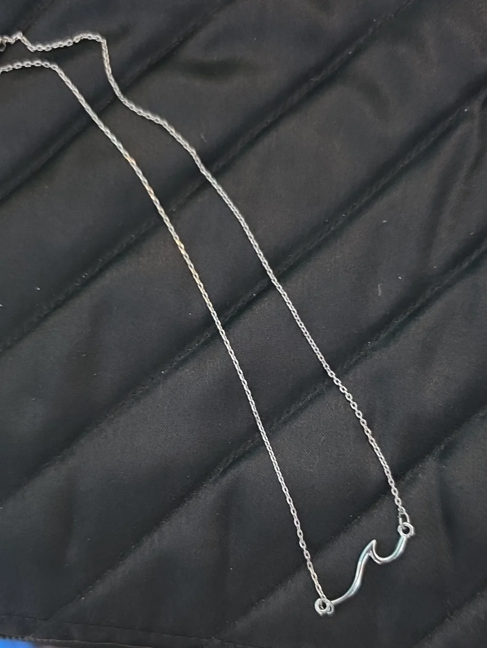 Silver Wave Pendant Necklace - Elegant Women’s Jewelry